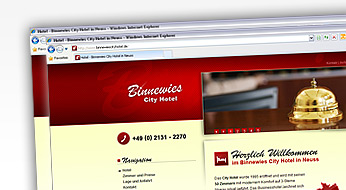 Hotelwebsite, Internetauftritt - www.binnewiescityhotel.de