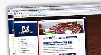 Hotelwebsite, Internetauftritt - www.hotel-handelshof-buende.de