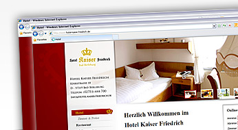 Hotelwebsite, Internetauftritt - www.hotel-kaiser-friedrich.de