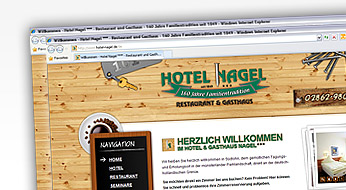 Hotelwebsite, Internetauftritt - www.hotel-nagel.de