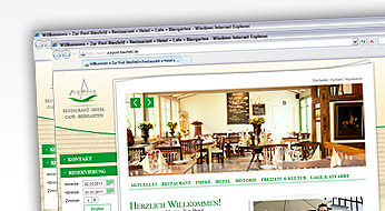 Hotelwebsite, Internetauftritt - www.zurpost-biesfeld.de