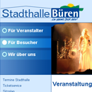 Internetauftritt www.stadthalle-bueren.de