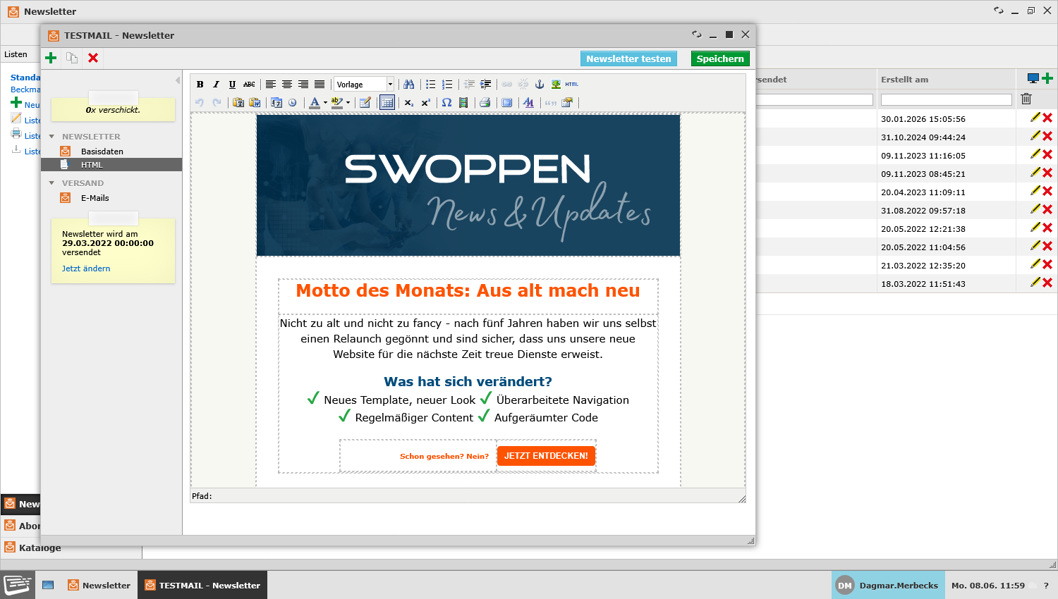 Newsletter und Marketing
