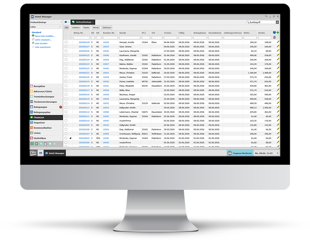 Zahlungen und Abrechnung in der Hotelsoftware