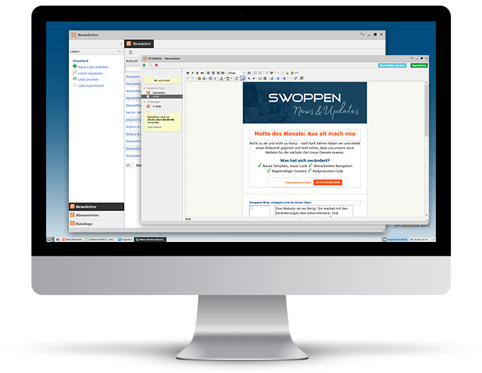 Newsletter Editor – WYSIWYG-Editor in Soferu Newsletter